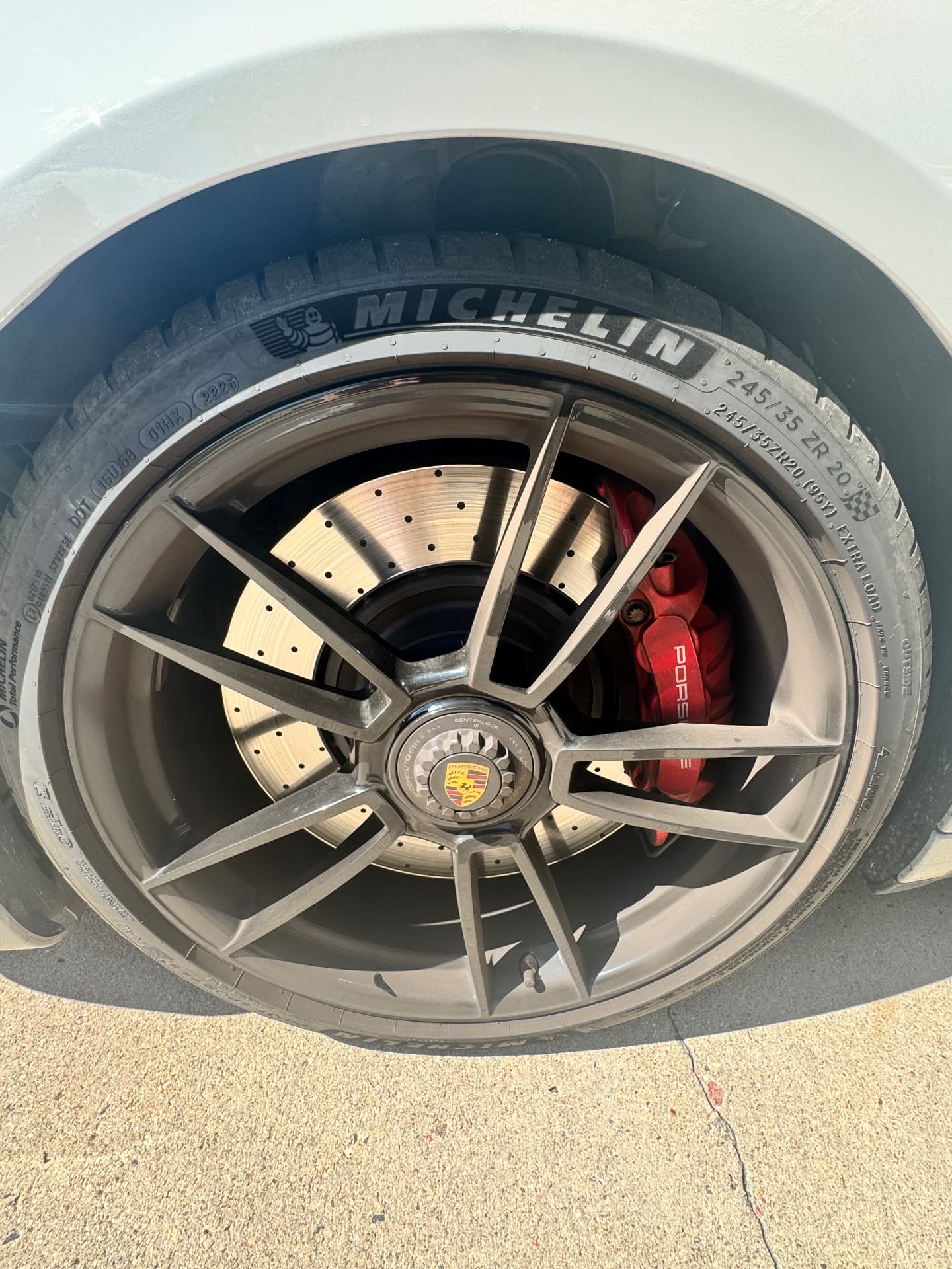 Porsche wheel before exterior detail